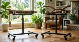 Top rated parrot t-stands with sturdy natural hardwood perches and heavy-duty metal base